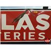 Image 4 : Single Side Enamel Sign "ATLAS BATTERIES" (22"H x 72"W x 3/4") (SEE PICS!)