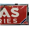 Image 5 : Single Side Enamel Sign "ATLAS BATTERIES" (22"H x 72"W x 3/4") (SEE PICS!)