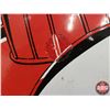 Image 5 : Single Side Enamel Gas Pump Sign : TEXACO FIRE-CHIEF GASOLINE (c.1947) (18"H x 12"W) (Note: some tou