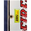 Image 8 : Single Side Enamel Gas Pump Sign : TEXACO FIRE-CHIEF GASOLINE (c.1947) (18"H x 12"W) (Note: some tou