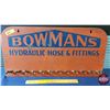 Image 1 : Store Display Wall Mount Rack "BOWMANS HYDRAULIC HOSE & FITTINGS" (Metal) (12"H x 24"W) (SEE PICS!)