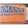 Image 5 : Store Display Wall Mount Rack "BOWMANS HYDRAULIC HOSE & FITTINGS" (Metal) (12"H x 24"W) (SEE PICS!)