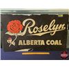 Image 1 : Single Side Cardboard Sign "Roselyn ALBERTA COAL" (17"H x 30"W) (SEE PICS!)