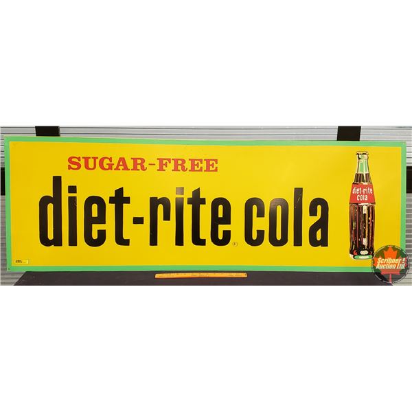Single Side Tin Sign "SUGAR-FREE diet-rite cola" (18"H x 54"W) (SEE PICS!)