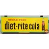 Image 1 : Single Side Tin Sign "SUGAR-FREE diet-rite cola" (18"H x 54"W) (SEE PICS!)
