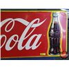 Image 4 : Single Side Tin Sign "Drink Coca-Cola" (Embossed) (17-1/4"H x 57"W) (Note: some paint touch ups) (SE