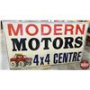 Image 1 : LARGE Sign "MODERN MOTORS 4x4 CENTRE" (Lexan) (48"H x 83-1/2"W x 3/16) (SEE PICS!)