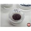 Image 4 : Gems/Stones (7) : Ruby; Sapphire; Emerald (2); Laspis; Turquoise; Zirconia (Consignor Tags on Cases)