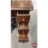 Image 8 : Singer Treadle Sewing Machine Cabinet Retro Fitted with Electric Sewing Machine (Machine Working) (C