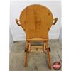 Image 3 : Convertible Antique Wooden High Chair  (40"H x 17"W x 19-1/4"D in High Chair Position) (SEE PICS!)