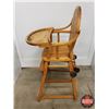 Image 4 : Convertible Antique Wooden High Chair  (40"H x 17"W x 19-1/4"D in High Chair Position) (SEE PICS!)