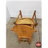 Image 7 : Convertible Antique Wooden High Chair  (40"H x 17"W x 19-1/4"D in High Chair Position) (SEE PICS!)