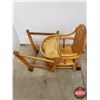 Image 8 : Convertible Antique Wooden High Chair  (40"H x 17"W x 19-1/4"D in High Chair Position) (SEE PICS!)