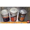 Image 6 : OIL TINS (3) : B/A Oiltone, B/A Fastflush & GULF Fastflush (All Full) ( 5-1/4"H Tallest) (SEE PICS!)