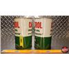 Image 3 : OIL TINS (2): Castrol Motor Oil (Full) (6-1/2"H x 4"Dia) (SEE PICS!)