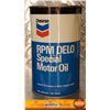 Image 4 : OIL TIN : Chevron RPM DELO Special Motor Oil (Full) (6-1/3"H x 4"Dia) (SEE PICS!)