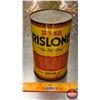 Image 1 : OIL TIN : Shaler Rislone "The Oil Alloy" (Full) (6-1/2"H x 4"Dia) (SEE PICS!)