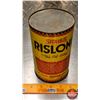 Image 7 : OIL TIN : Shaler Rislone "The Oil Alloy" (Full) (6-1/2"H x 4"Dia) (SEE PICS!)