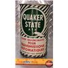 Image 4 : OIL TIN : Quaker State ATF Quadromatic Fluid for Automatic Transmissions (Full) (6-1/2"H x 4"Dia) (S