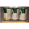 Image 3 : OIL TIN TRIO : Quaker State Motor Oil (All Full) (6-1/2"H x 4"Dia) (SEE PICS!)