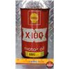 Image 2 : OIL TIN : Shell X-100 Motor Oil (6-1/2"H x 4"Dia) (SEE PICS!)