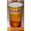 Image 1 : OIL TIN : Shell Quick-Mix Outboard Motor Oil (6-1/2"H x 4"Dia) (SEE PICS!)