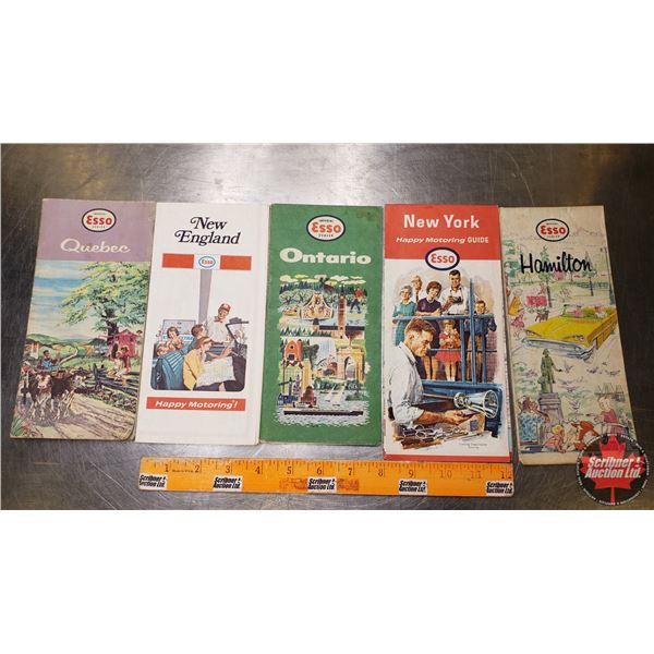 ESSO Maps (5) : Quebec, New England, Ontario, New York & Hamilton (SEE PICS!)