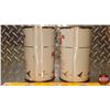 Image 5 : OIL TINS (2) : Shell Premium Aeroshell Oil W-80 & W-100 (6-1/2"H x 4"Dia) (SEE PICS!)