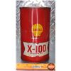 Image 4 : OIL TIN : Shell X-100 Motor Oil (6-1/2"H x 4"Dia) (SEE PICS!)