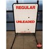 Image 3 : Vintage Gas Station Price Sign w/Stack of Numbers (Note: Removable Legs) (57"H x 39"W x 50"D) (SEE P