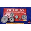 Image 1 : Vintage "V" Belt Pulleys Service Station Display Rack w/Pulleys (10"H x 18"W x 6"D) (SEE PICS!)