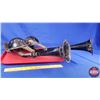 Image 1 : Double Trumpet Car Horn (Not Working - Needs Cleaning) (6"H x 10'W x 22"D) (SEE PICS!)
