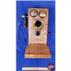 Image 1 : Northern Electric Wood Box Telephone c.1918 (23"H x 13"W x 13'D) (Note: Mouth Piece Damage) (SEE PIC