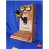 Image 2 : Northern Electric Wood Box Telephone c.1918 (23"H x 13"W x 13'D) (Note: Mouth Piece Damage) (SEE PIC