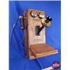 Image 5 : Northern Electric Wood Box Telephone c.1918 (23"H x 13"W x 13'D) (Note: Mouth Piece Damage) (SEE PIC