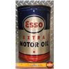 Image 4 : OIL TIN : ESSO Extra Motor Oil (9-1/2"H x 6-1/2"Dia) (SEE PICS!)