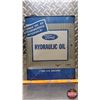 Image 4 : OIL TIN : Ford Hydraulic Oil (11"H x 8-1/2"W x 5-1/2"D) (SEE PICS!)