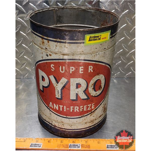 OIL TIN : Pyro Anti-Freeze (9-1/2"H x 6-1/2"Dia) (SEE PICS!)