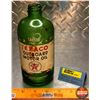 Image 1 : OIL BOTTLE : Texaco Outboard Motor Oil SAE 30 c.1950's (7"H) (SEE PICS!)