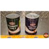 Image 1 : Texaco Tin Pair : Super Motor Detergent (Full) & Texamatic Type F (Largest Measures : 4-1/2"H x 3"Di