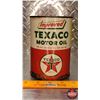 Image 2 : OIL TIN : Improved Texaco Motor Oil (5-1/2"H x 4"Dia) (SEE PICS!)