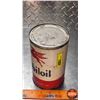 Image 7 : OIL TIN : Mobiloil (Full) (6-1/2"H x 4"Dia) (SEE PICS!)