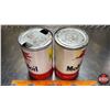 Image 6 : OIL TINS (2) : Mobiloil (6-1/2"H x 4"Dia) (SEE PICS!)