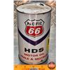 Image 1 : OIL TIN : Pacific 66 HDS Motor Oil ( 6-1/2"H x 4"Dia) (SEE PICS!)