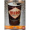 Image 1 : OIL TIN : Veedol Motor Oil (Black/Orange) (6-3/4"H x 4"Dia) (SEE PICS!)