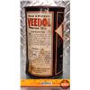 Image 5 : OIL TIN : Veedol Motor Oil (Black/Orange) (6-3/4"H x 4"Dia) (SEE PICS!)