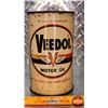 Image 2 : OIL TIN : Veedol Motor Oil (6-3/4"H x 4"Dia) (SEE PICS!)