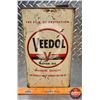 Image 1 : OIL TIN : Veedol Motor Oil (12"H x 6-1/2"W x 4"D) (SEE PICS!)