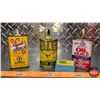 Image 2 : PRETROLIANA TIN TRIO : Liquid Wrench, Stag Gun Oil & Gunk Super Oil (Largest Measures : 5-1/2"H x 2-
