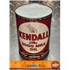 Image 1 : OIL TIN : Kendall "The 2000 Mile Oil" (5-1/2"H x 4"Dia) (SEE PICS!)